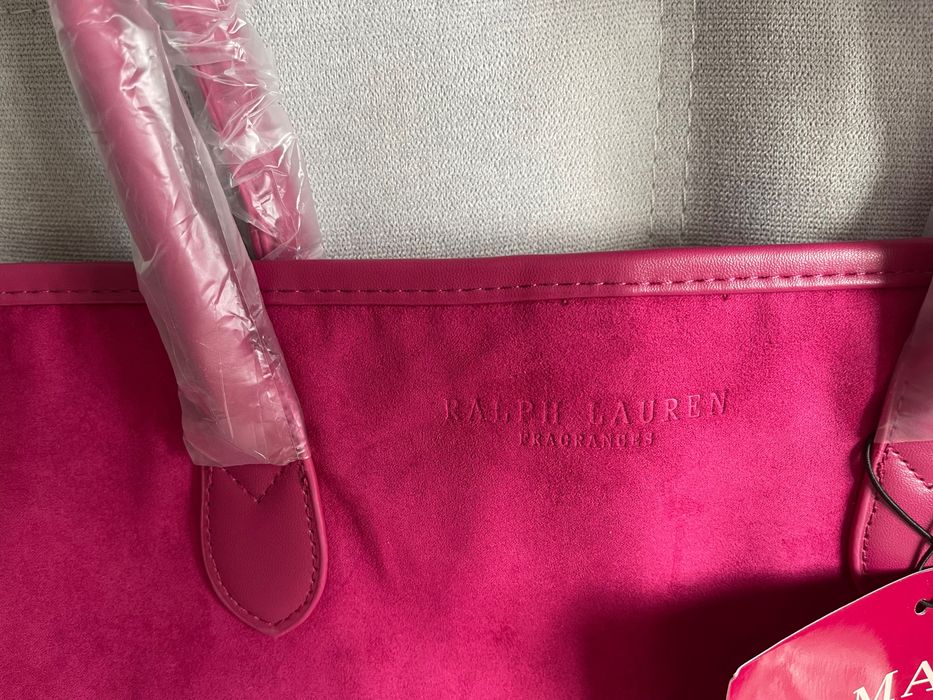 Ralph Lauren original. Вместительная сумка тоут кожа с замшевой тканью