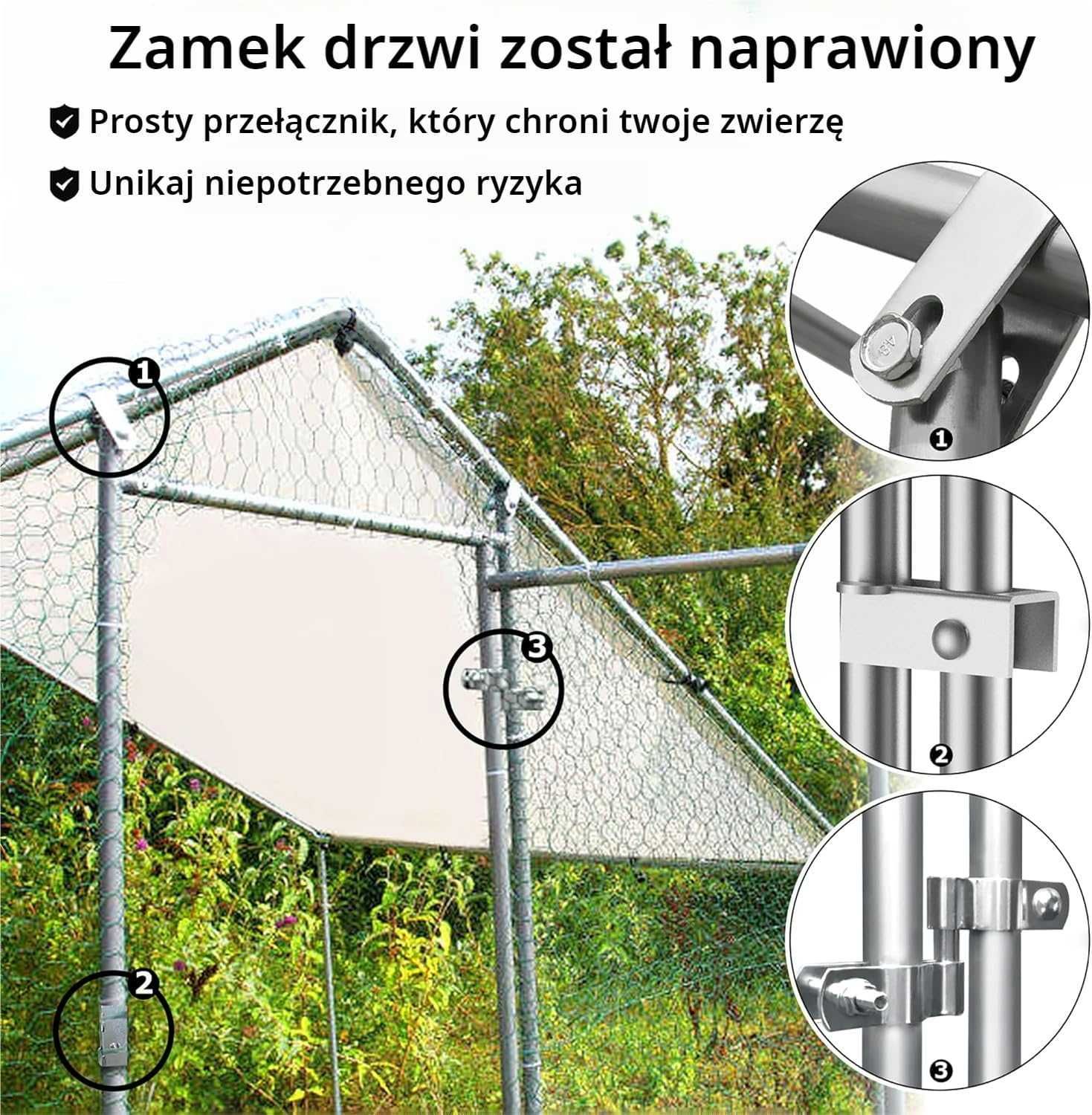 Woliera wybieg klatka dla kur kurnik kotów kojec gęsi kaczek królików