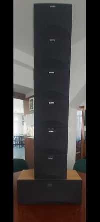 6 colunas e 1 subwoofer