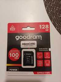 Nowa karta pamięci goodram sd + adapter 128 gb