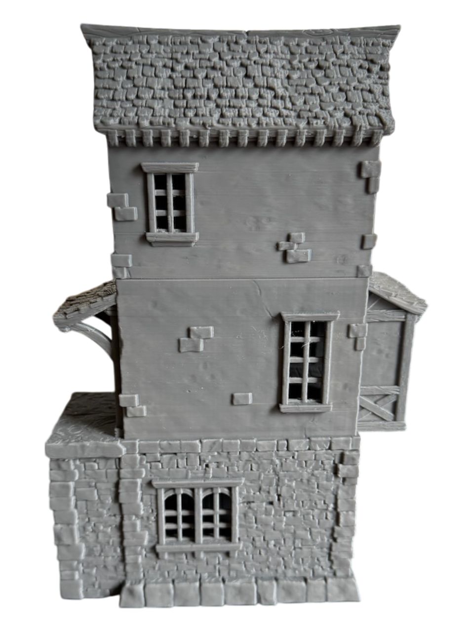 Średniowieczny dom miejski, duży, druk 3D