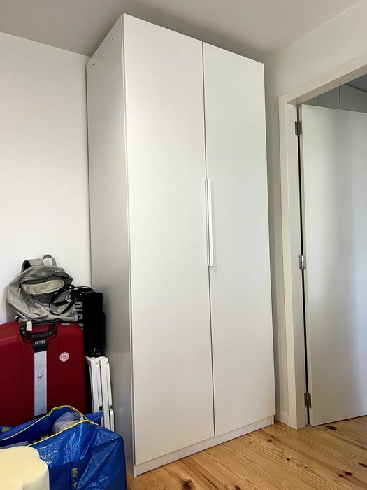 Guarda-roupa PAX / FORSAND branco (100×60×236 cm) – montado