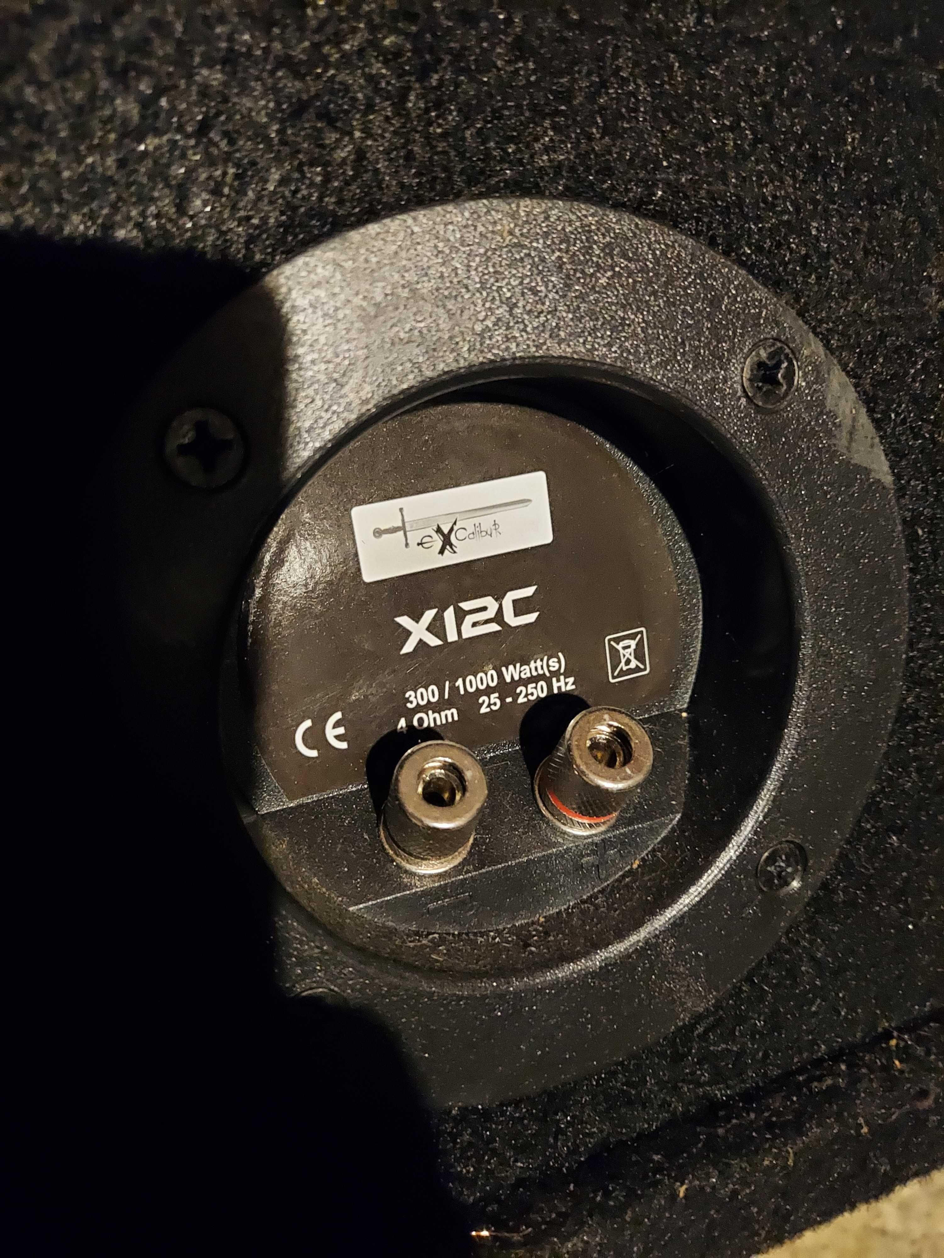 kit subwoofer e amplificador 1000W excalibur x12c