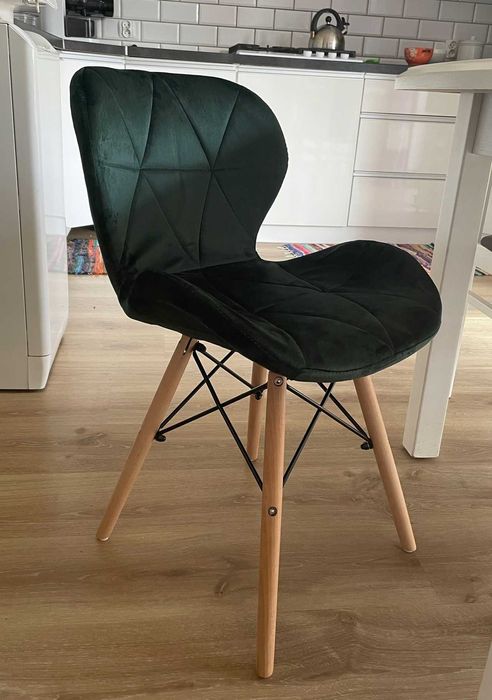 NOWE solidne krzesło welurowe