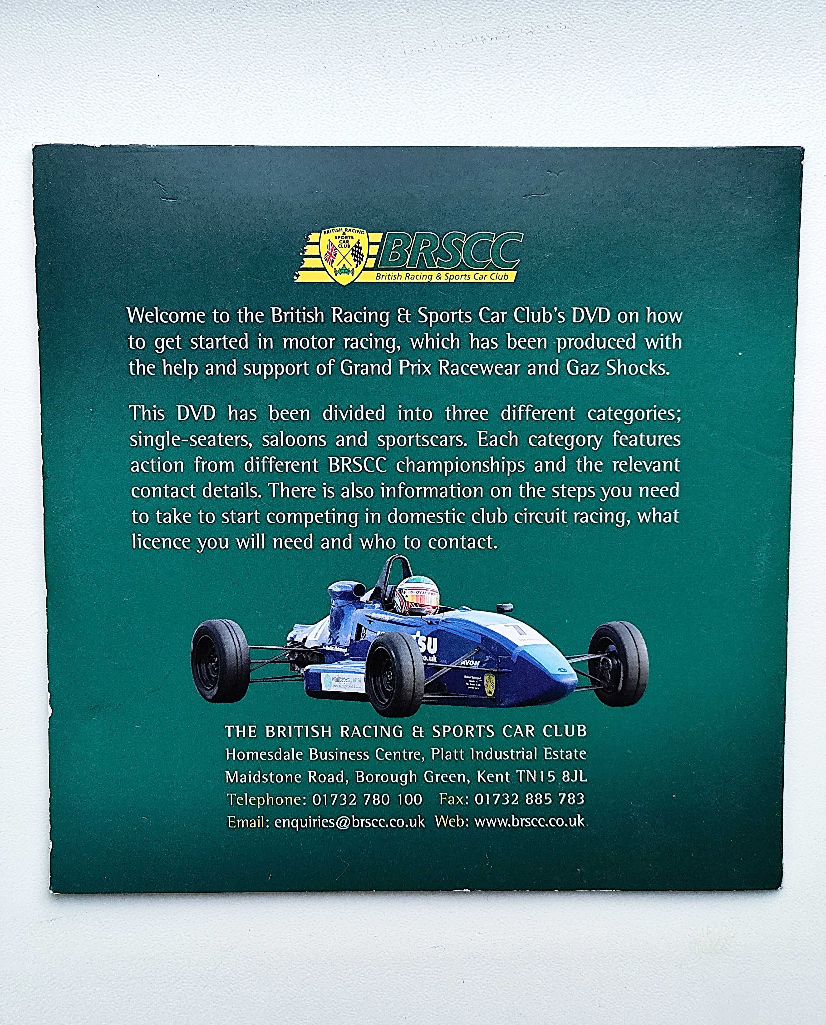 DVD-диск Британского клуба автоспорта и гонок BRSCC