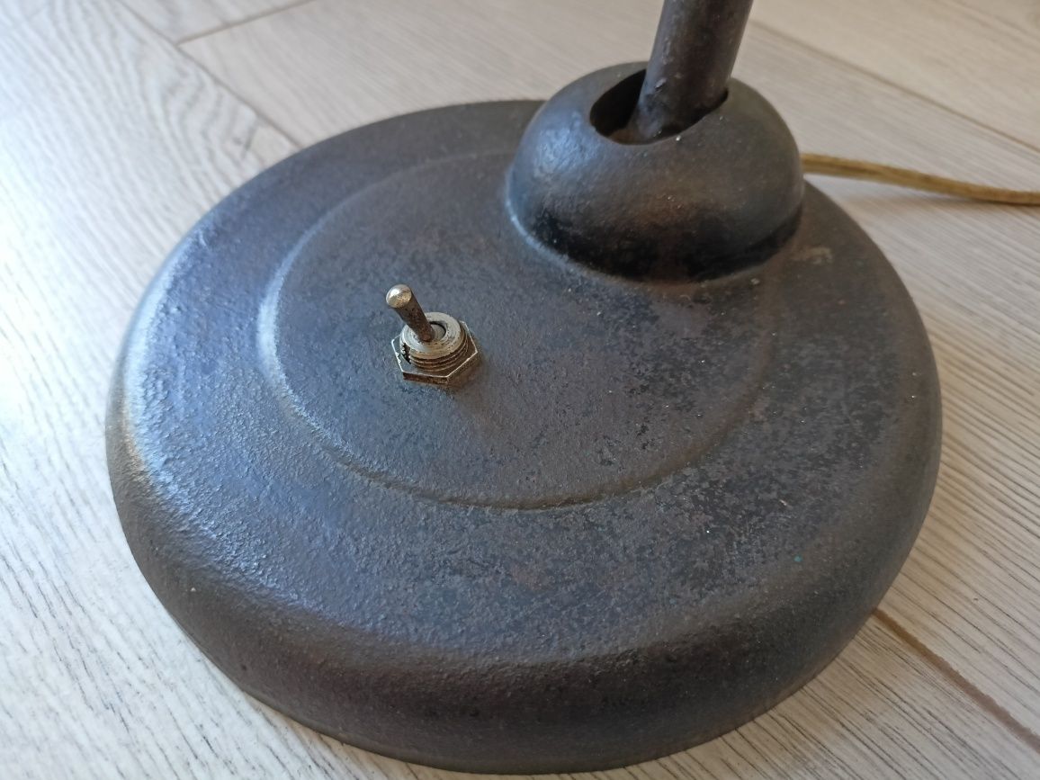 Stara lampka biurkowa Jacobus, Niemcy l. 30ste, emaliowana, loft