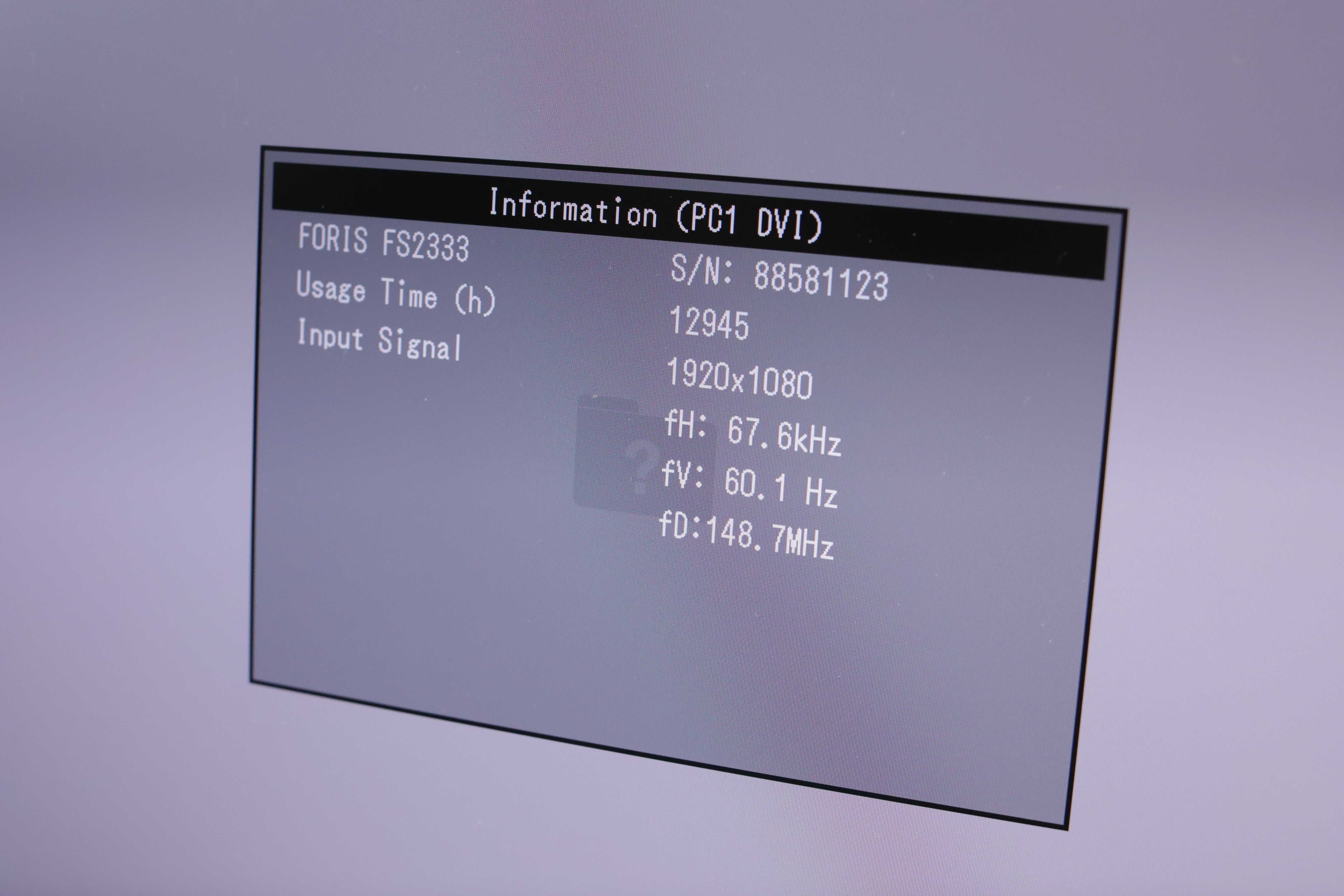 Monitor graf. EIZO FS2333, 23", przepracował 12945 godz, 1920x1080 px