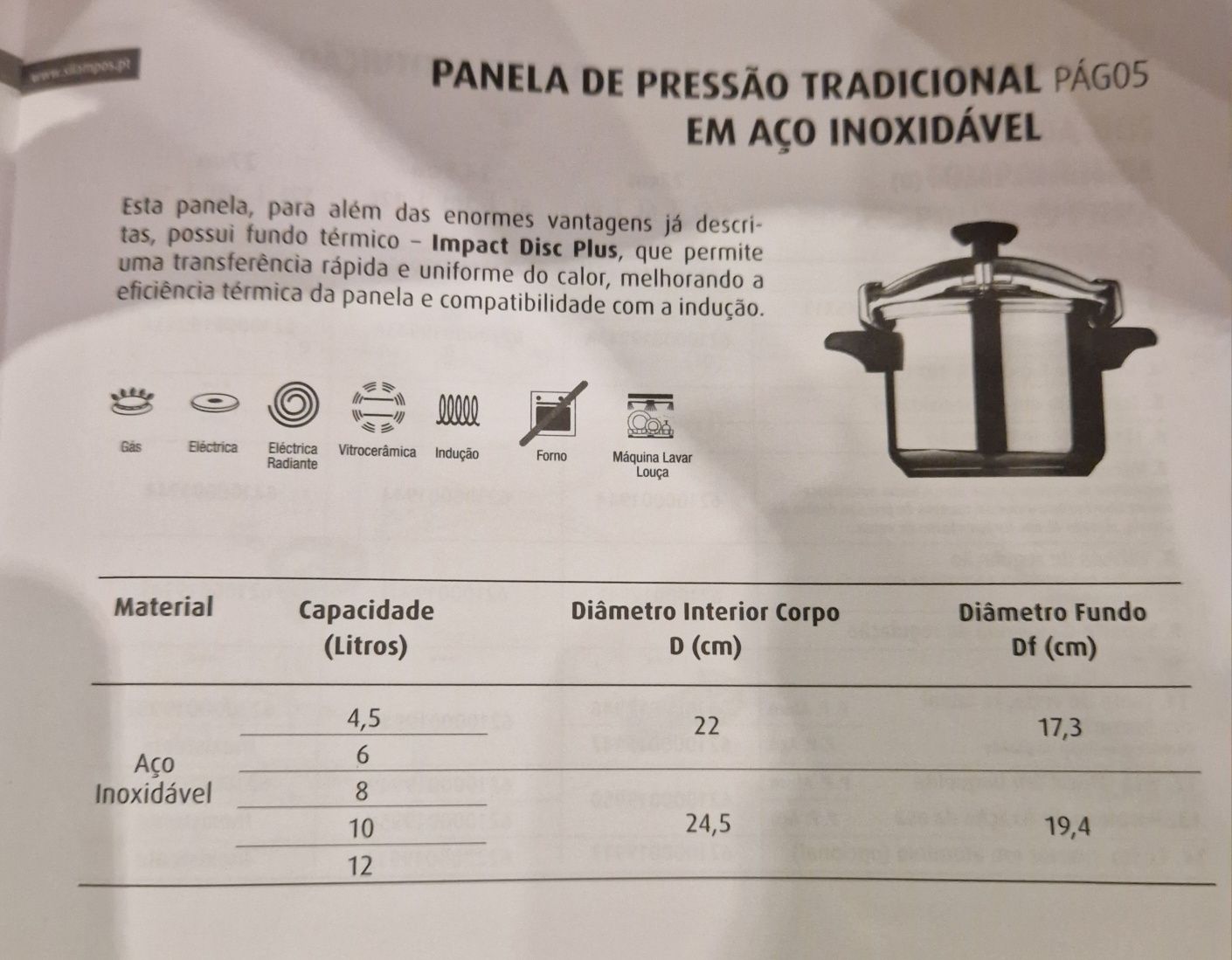 Panela de Pressão Silampos 12L [nova]