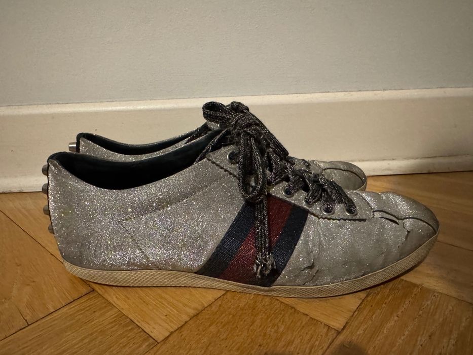 Buty Gucci Bambi Glitter Stud - ORYGINALNE - rachunek i film z zakupu