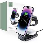 Tech-Protect Qi15W-A28/3In1 Magnetic Magsafe Wireless Charger Black