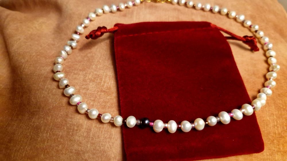 naszyjnik z pereł naturalnych