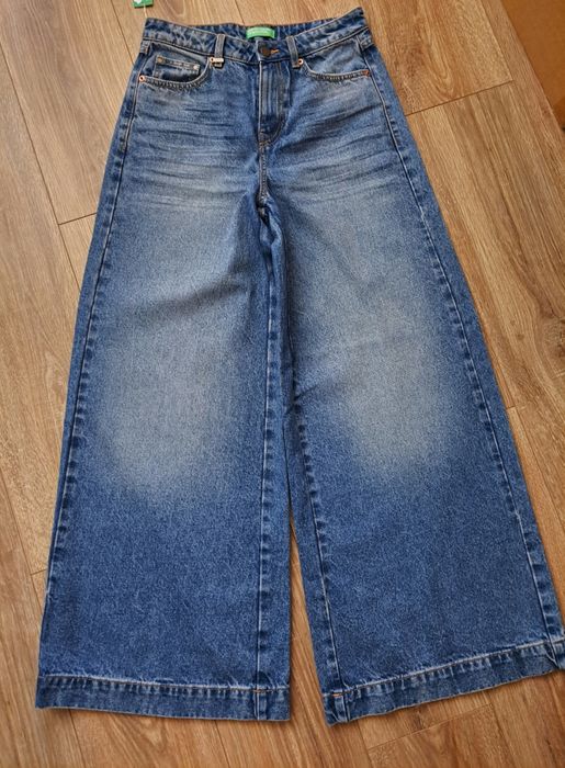 Джинси широкі, Benetton, нові, 26р, S
