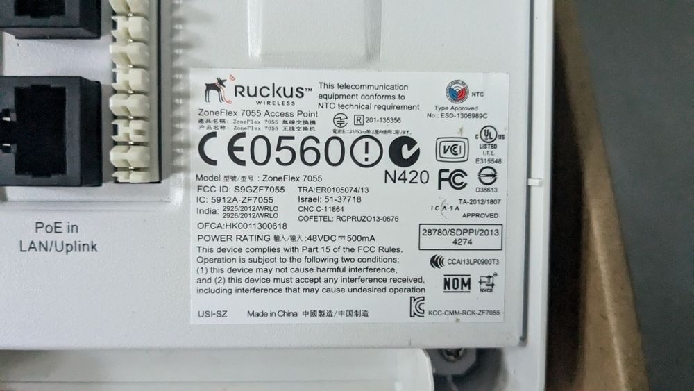 бездротовий комутатор настінний Ruckus ZoneFlex 7055