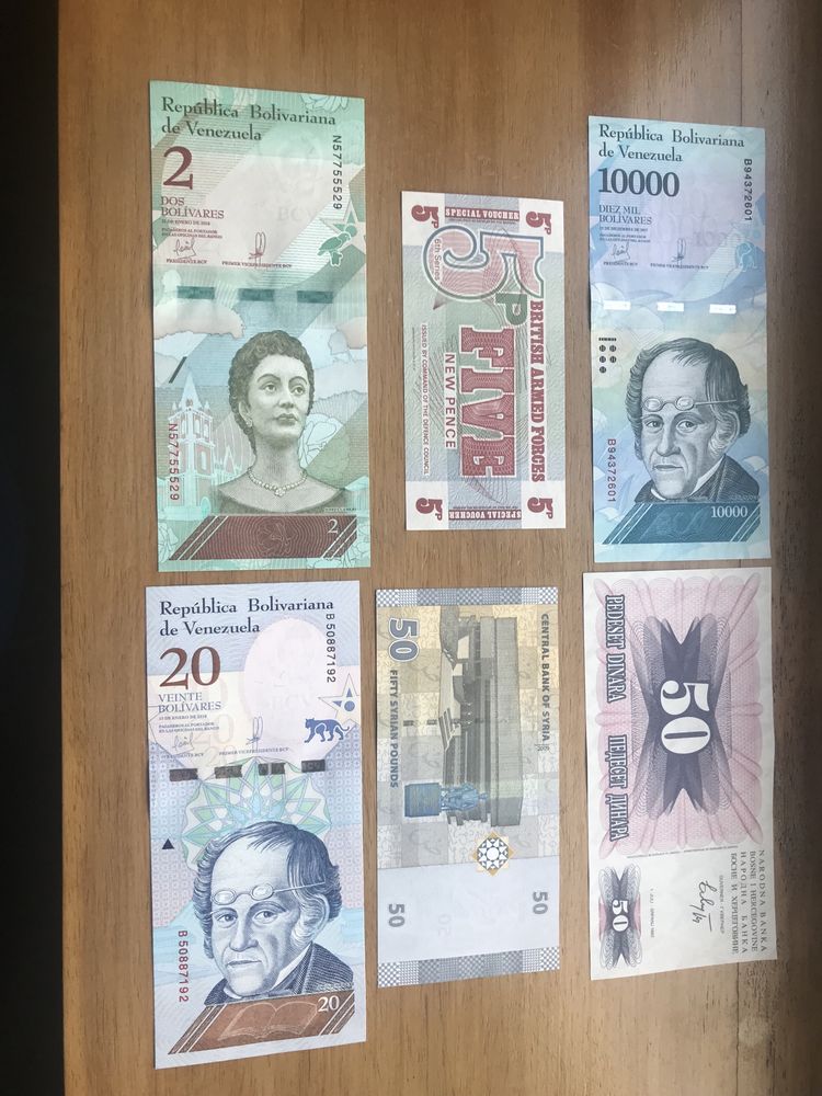 notas estrangeiras
