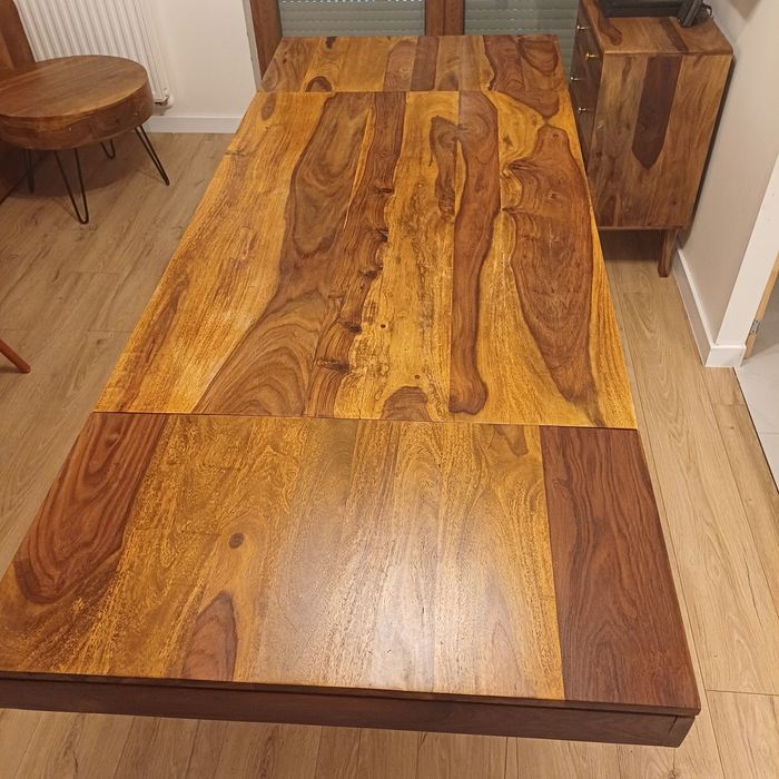 Stół drewniany rozkładany sheesham palisander lagos 120-200x80cm