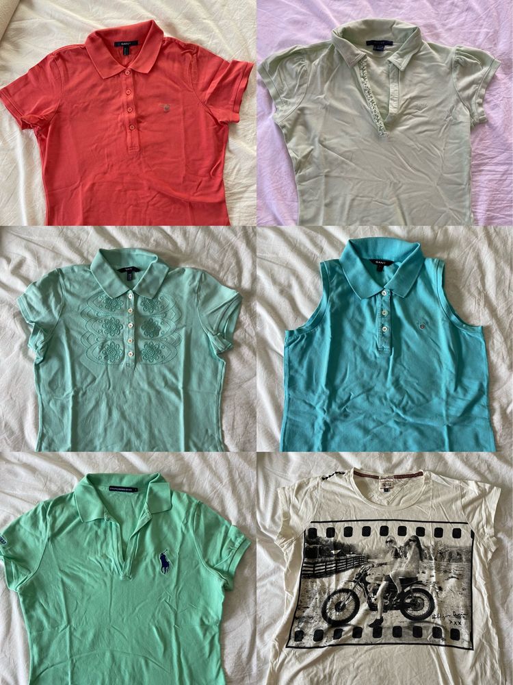 Vendo 5 polos e 1 T-shirt GANT, Polo Ralph Lauren e Tommy Hilfiger