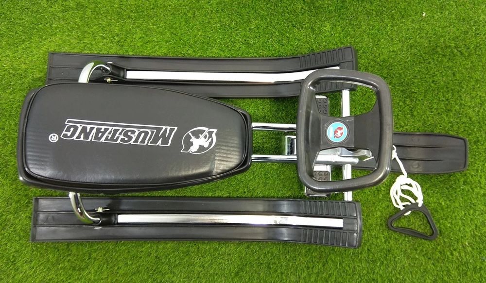 ТОП продаж! Детский снегокат санки MUSTANG с хром рамой + амортизатор!