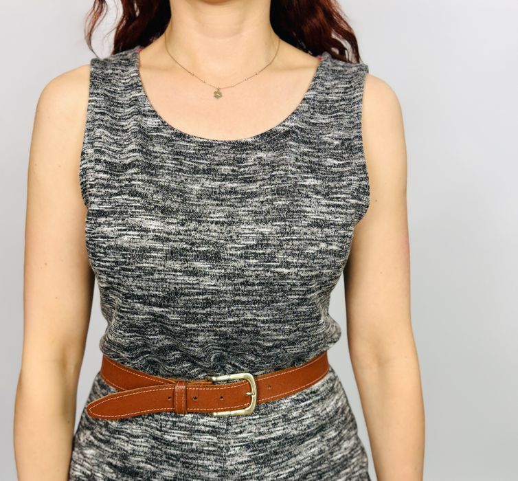 Szara sukienka maxi bez rękawów L 40