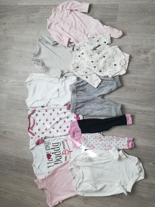 Ціна за все! бодІ чоловІчки повзунки речі для дівчинки 56-68см