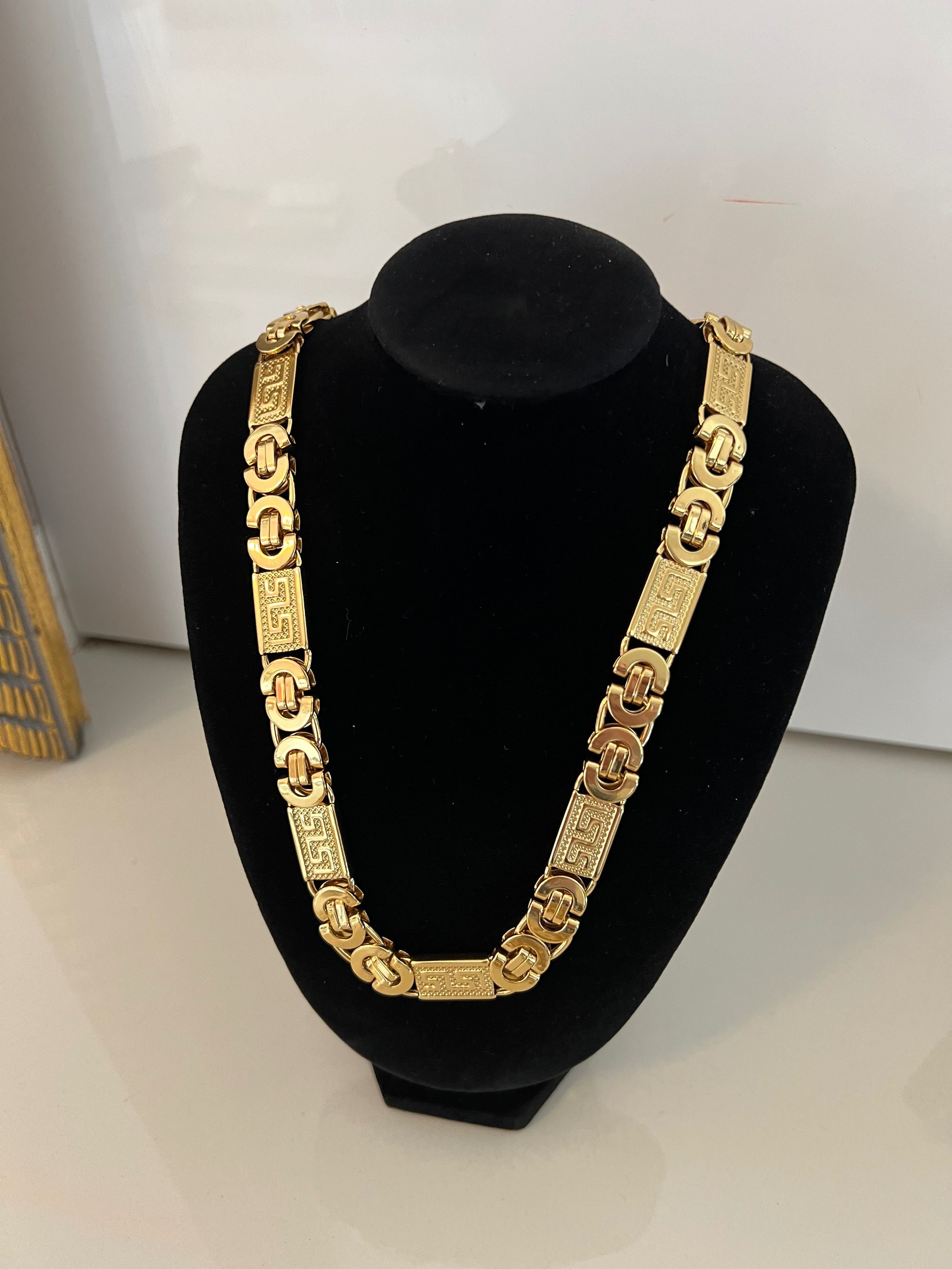 Złoty łańcuch splot Versace poozłacany 585 14K NOWY