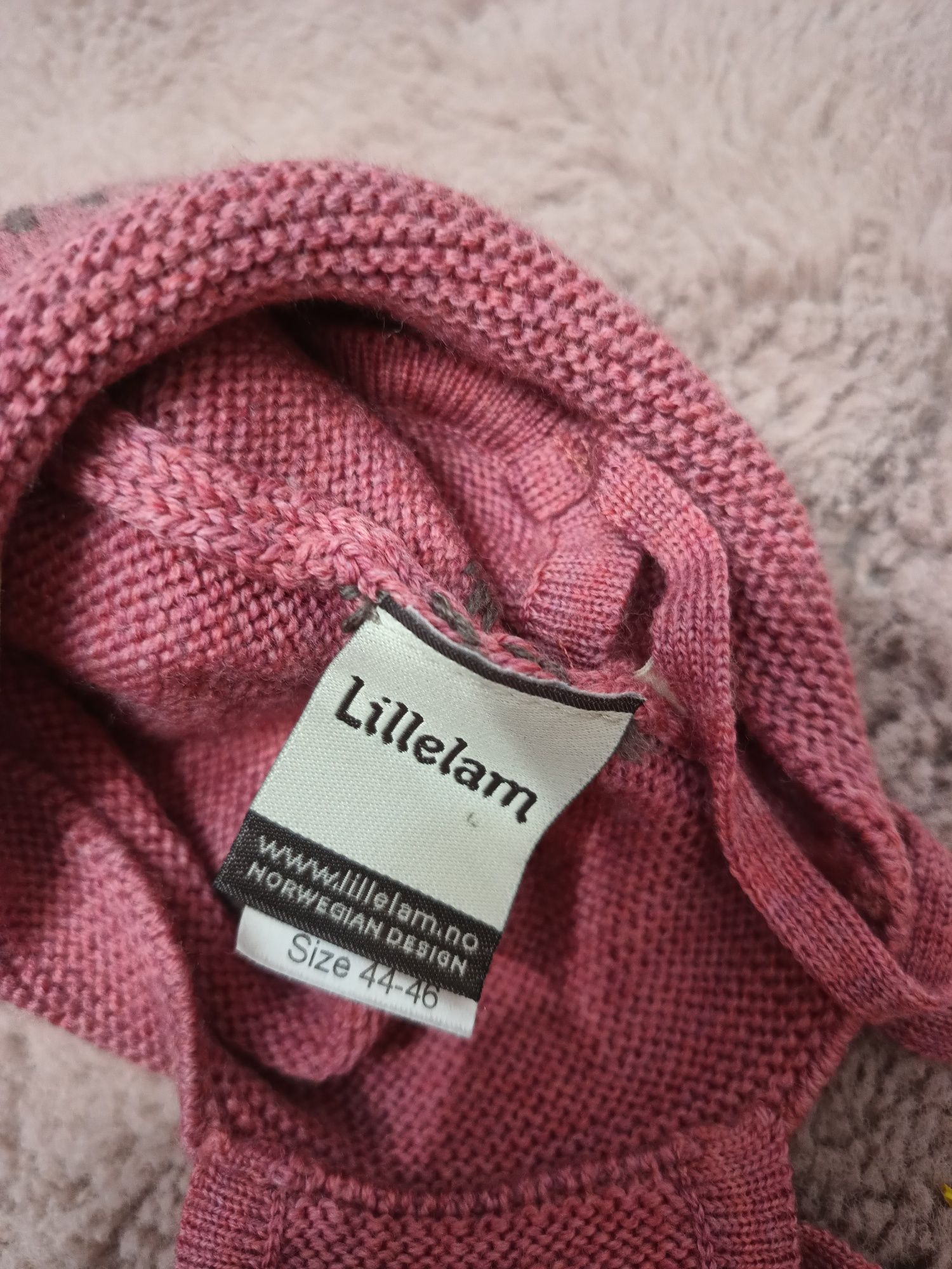 Czapka dla dziewczynki wełna merino