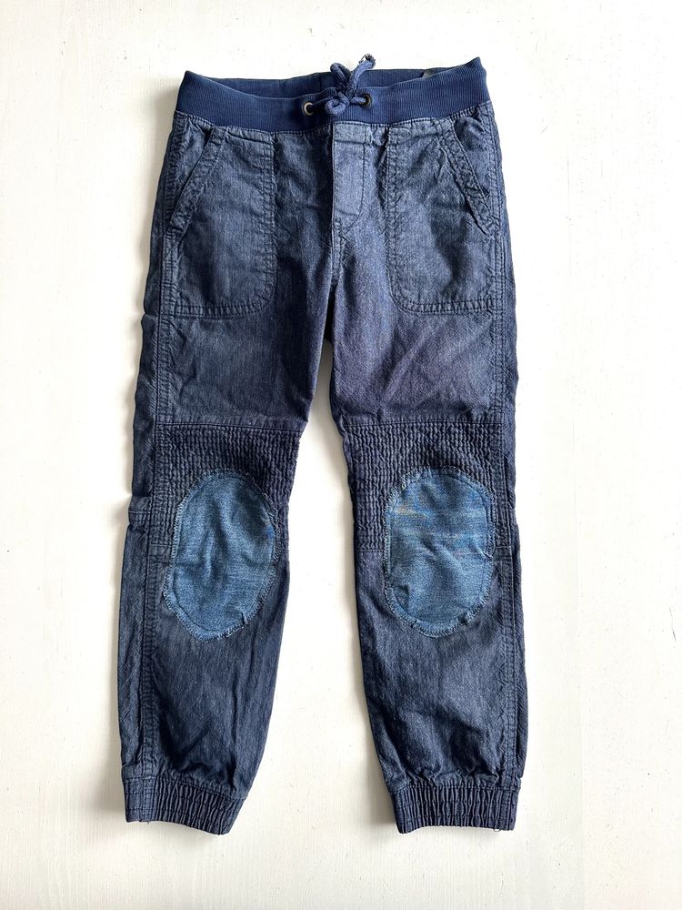 Spodnie jeansowe joggery z łatami 116-122cm 6-7lat H&M #1483