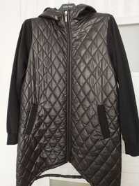 Praktyczna  kurtka płaszczyk pikowana kaptur XL