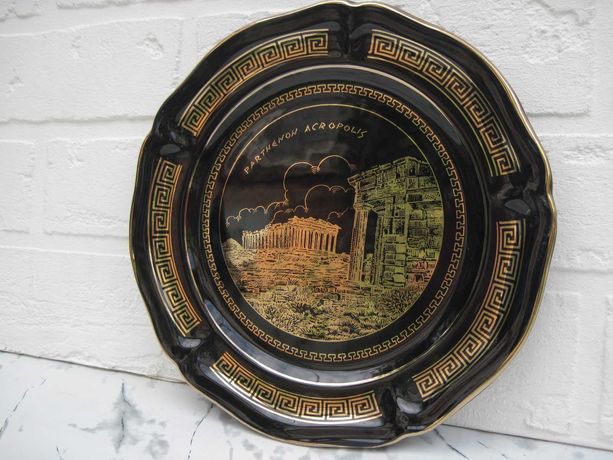 Декоративная тарелка на стену. Парфенон Акрополя, Греция. Hand made.