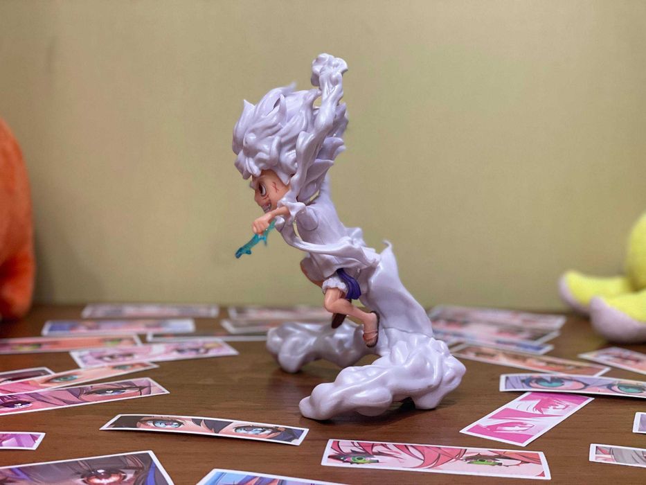 НОВА аніме фігурка Луффі Gear 5 One Piece / 18 см + 3 наліпки бонусом