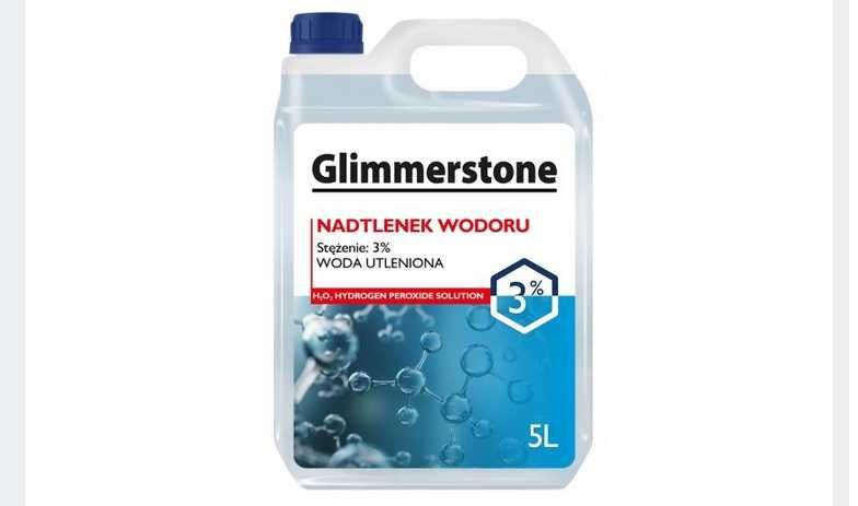 Nadtlenek wodoru Glimmerstone 3% 5 l WODA UTLENIONA +GRATIS