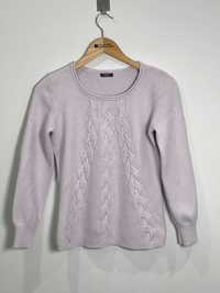 Liliowy sweter damski S