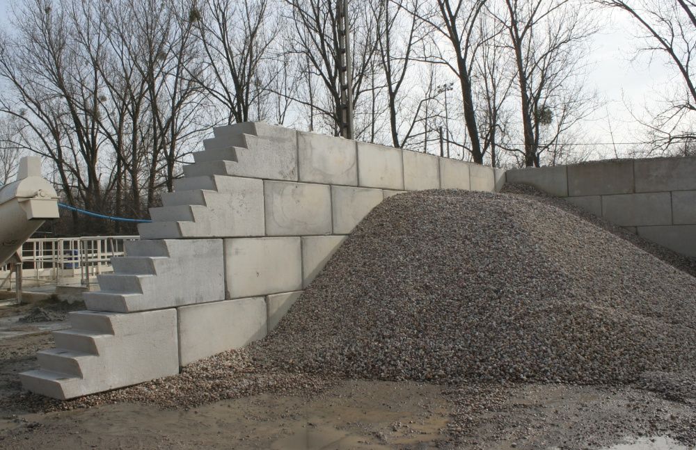 Blok betonowy, bloki betonowe, mur oporowy, ściana oporowa, klocki