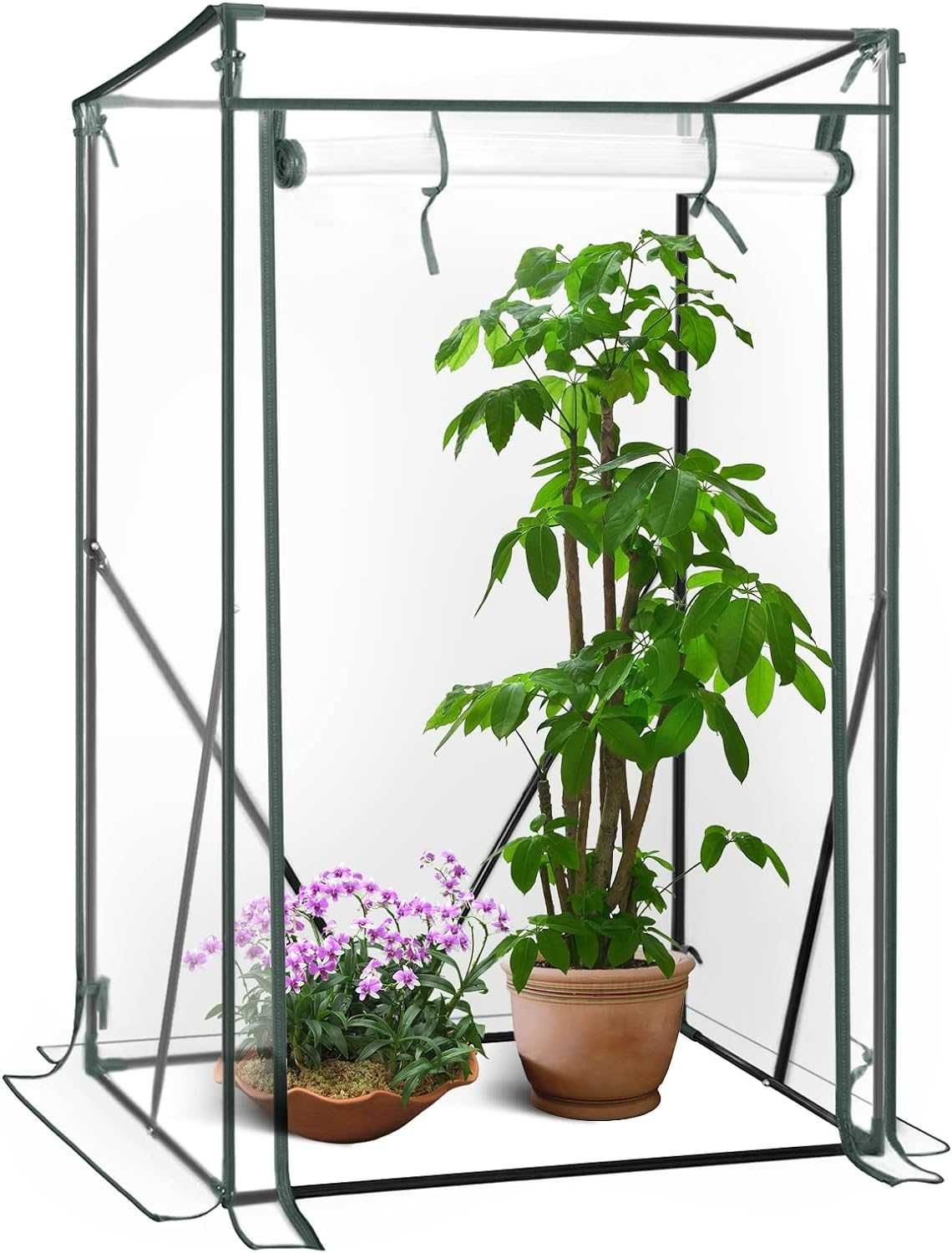 SZKLARNIA foliowa z drzwiami 180cm ogrodowa do roślin pokrowiec w485