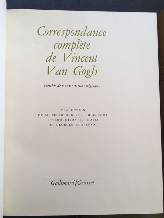 Correspondance de Van Gogh enrichie de tous les Dessins Originaux