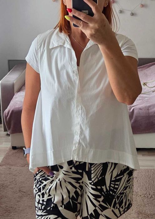 Asymetryczna koszula bez rękawów
