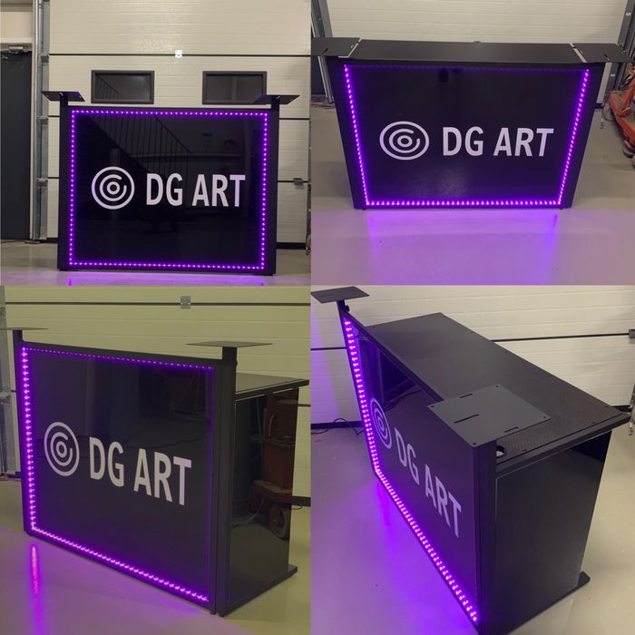 Mobilny stół dj alumniowy