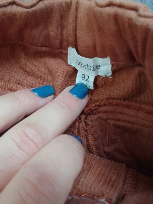 Spodnie sztruksy dla chłopca r.92 newbie KappAhl