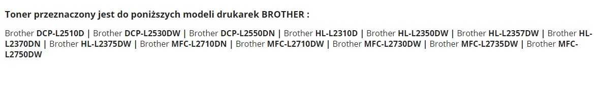 toner brother DCP-L 2510 D, DCP-L 2530 DW, HL-L 2357 DW
