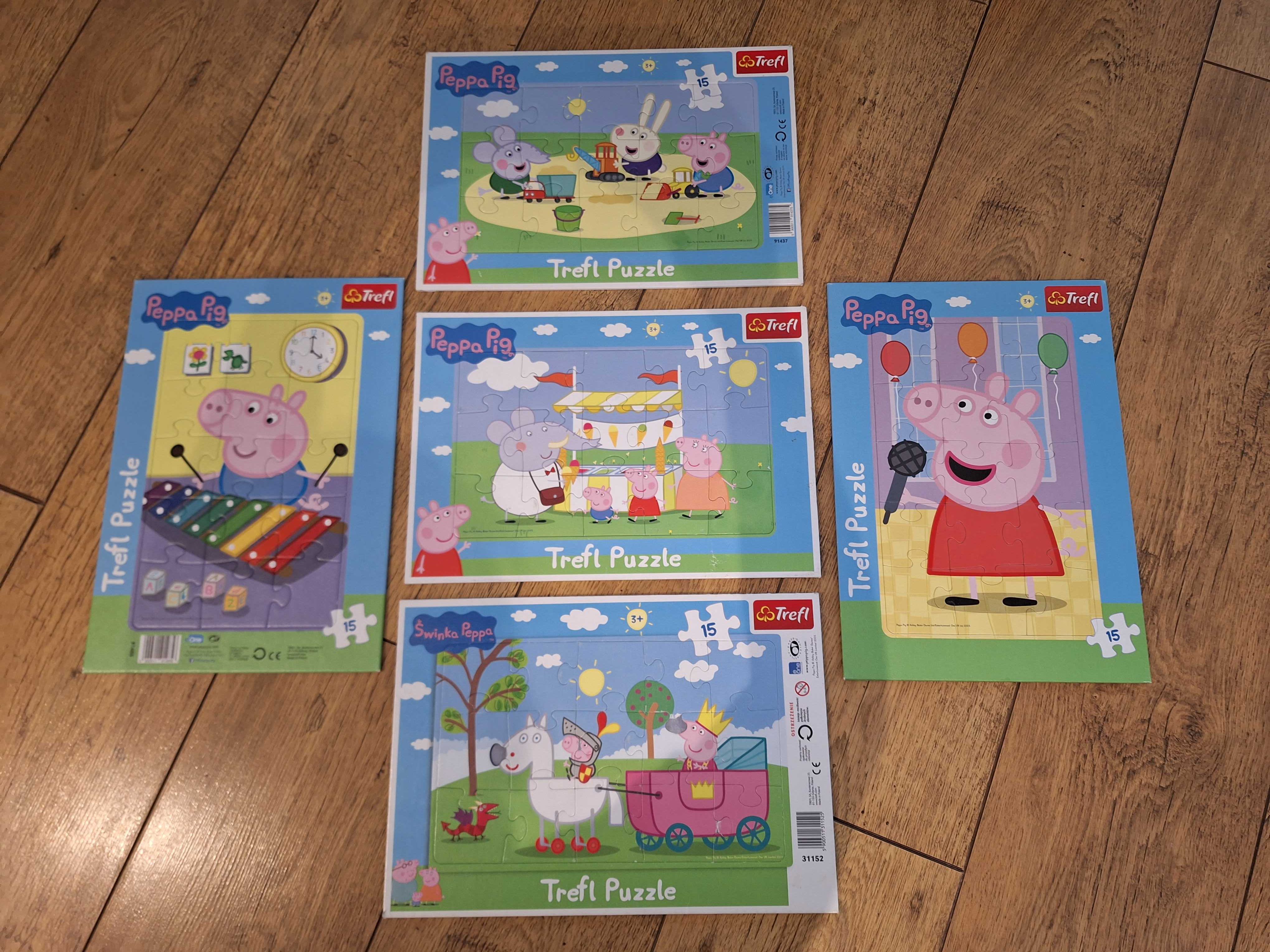 5 × Puzzle Swinka Peppa