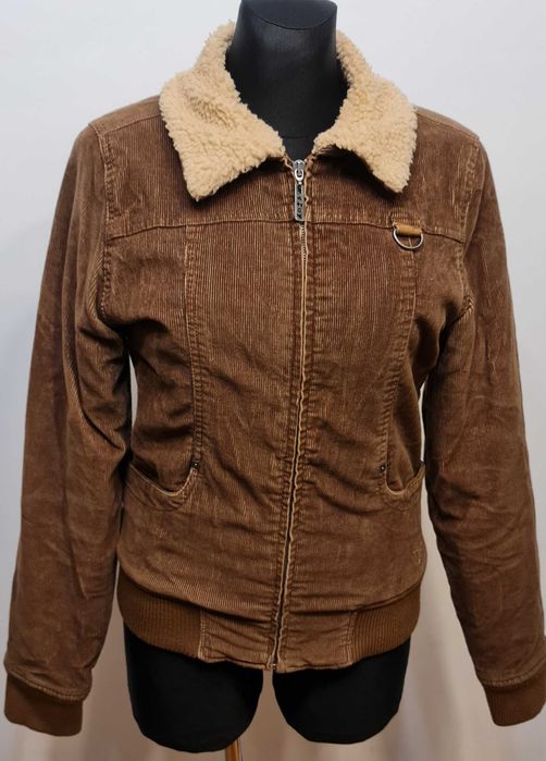 3103 Ciepła Sztruksowa Kurtka Pilotka Fox Racing rozmiar S