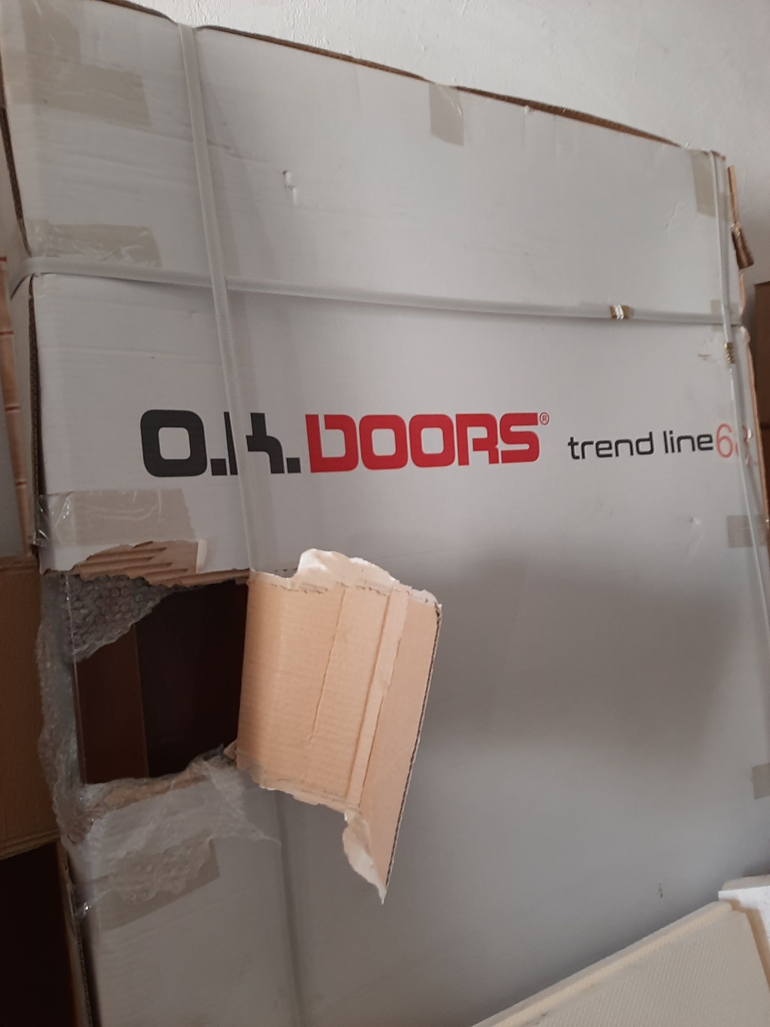 Nowe Drzwi zewnętrzne stalowe orzech 68 mm O.K Doors trend line polar