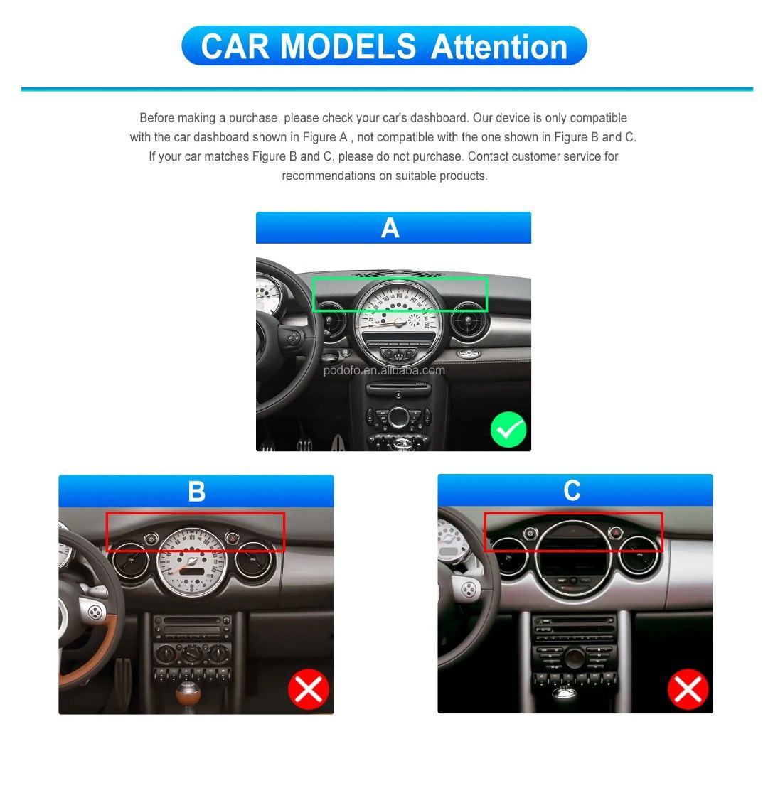 Rádio Android Mini R55 Clubman 2007-13 CARPLAY WIFI GPS 4/64GB BT novo