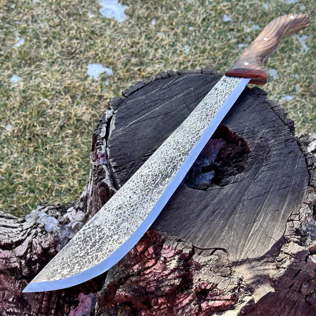 Важкий кований мачете "Скерт" 6мм, кованый большой нож кукри