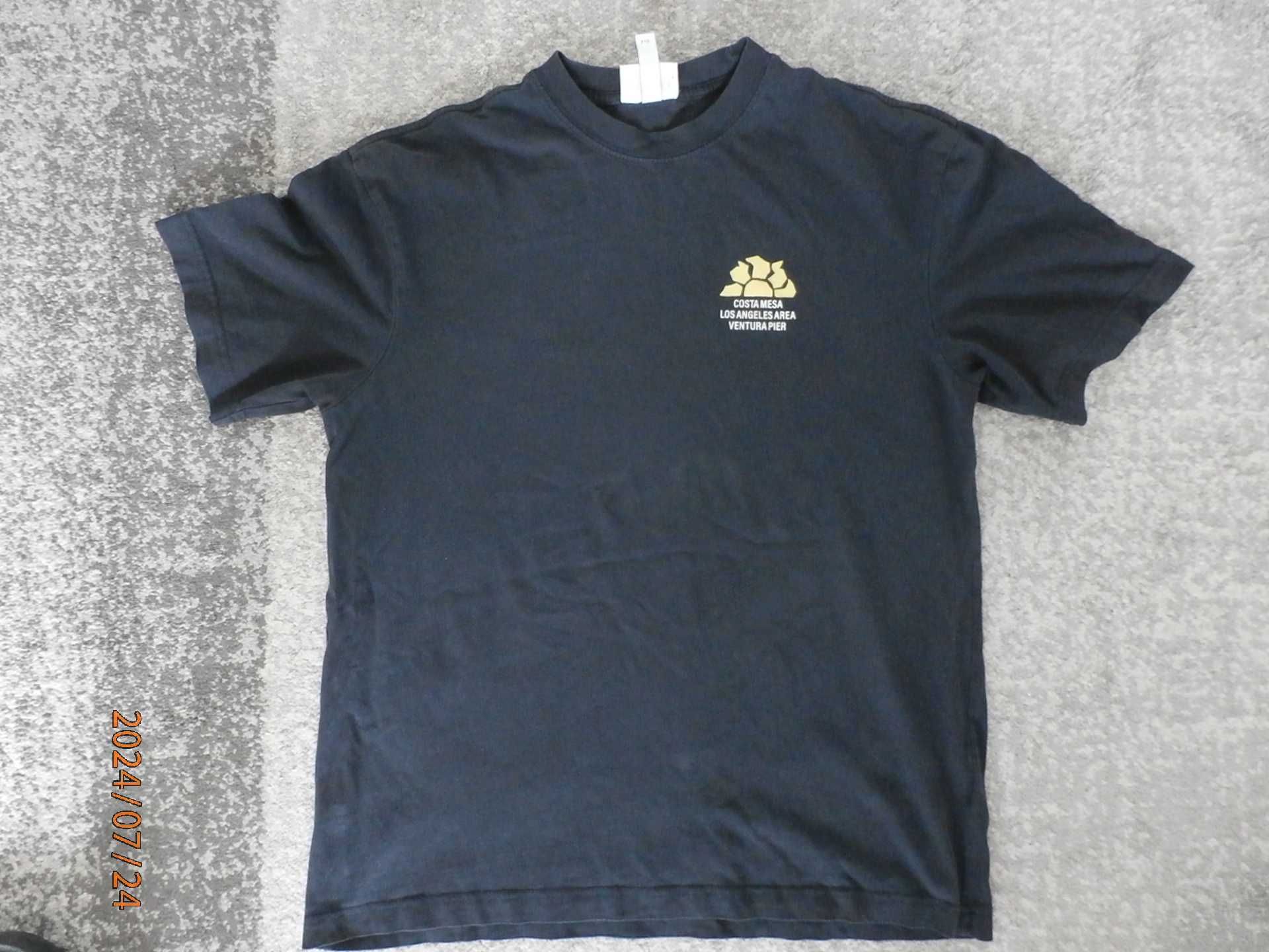 Koszulka, T - shirt Relaxed Fit firmy H & M, rozmiar 175/92A, czarny