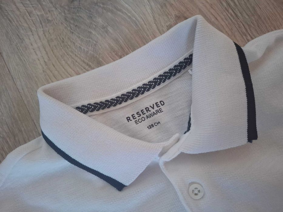 Polówka biała Reserved rozm.128