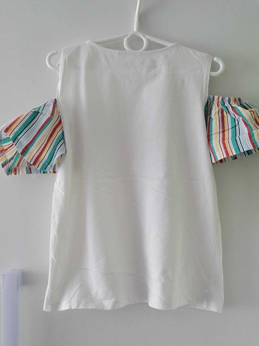 Bluzka Reserved 146 cold shoulders biała