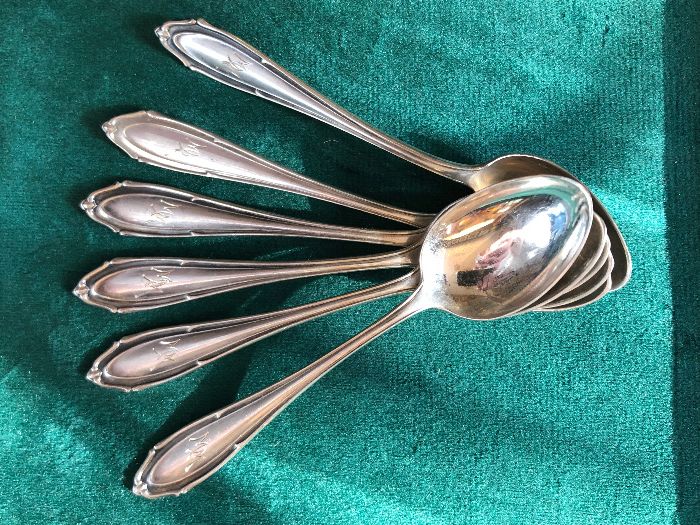 Srebrne łyżeczki do kawy, stan idealny