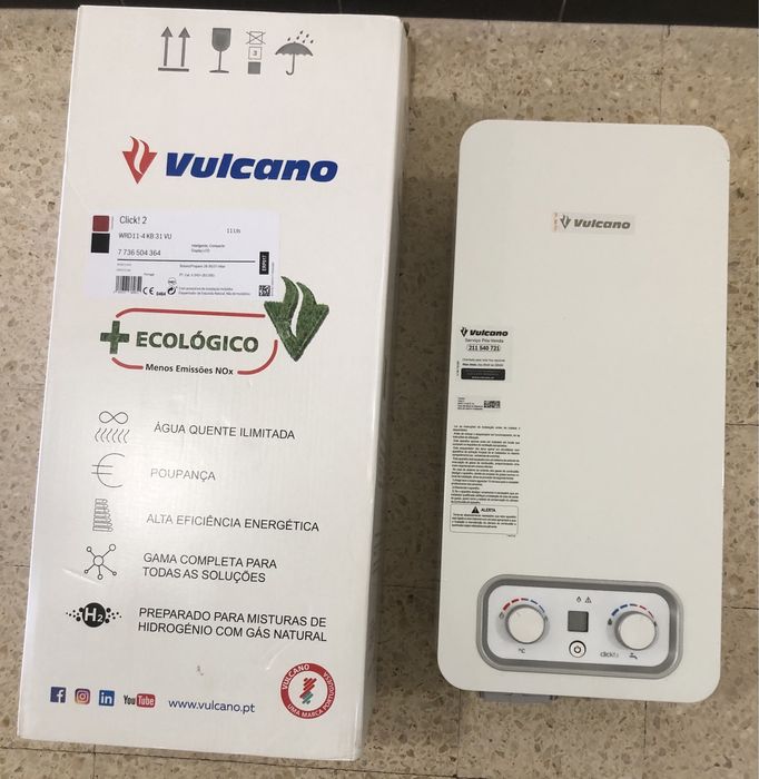 Esquentador a Gas Atmosferico Vulcano WRD11-4KB VU 11Lts