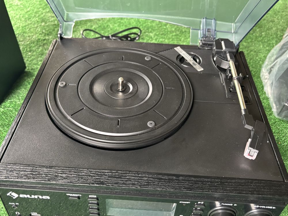 zestaw stereo, w stylu retro, DAB+/FM, BT, płyty winylowe/CD/kasety