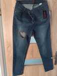 Spodnie damskie jeansowe serce cyrkonie r.56